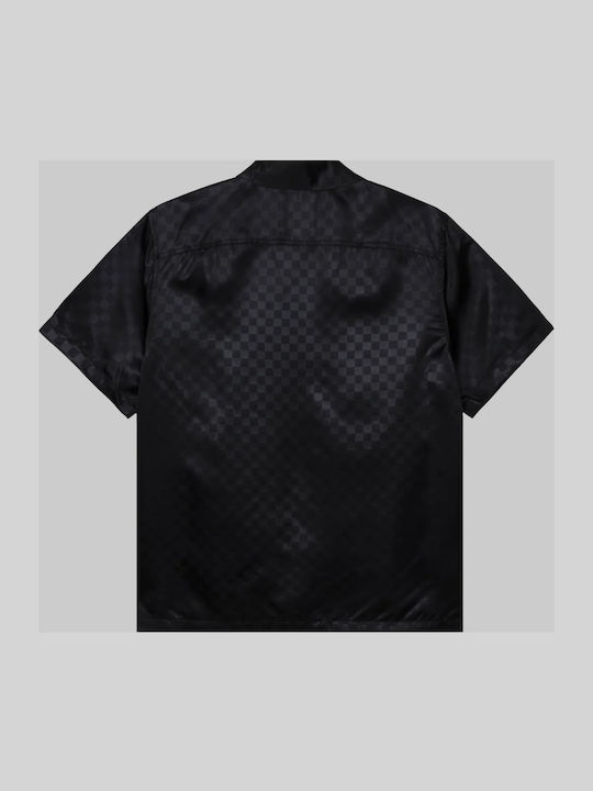 Shirt Short-sleeved Shirt Checked Black