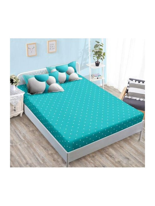 Kotonia Home Set Husă de Pilotă Dublă cu 2 Fețe de Pernă & 1 Cearsaf 200x230 Geometric