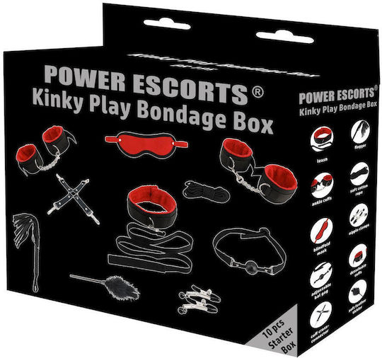 Power Escorts Bondage BDSM Kit 10τμχ