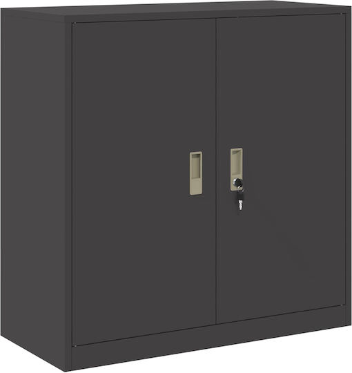 Dulap De Depozitare Pentru Birou Metalic Negru 90x40x90cm