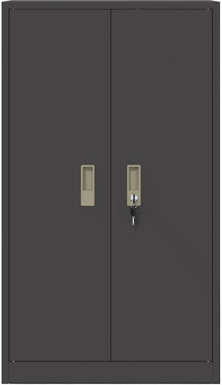 Kabinett Büro Black Velvet-Black Metal 60x40x105cm