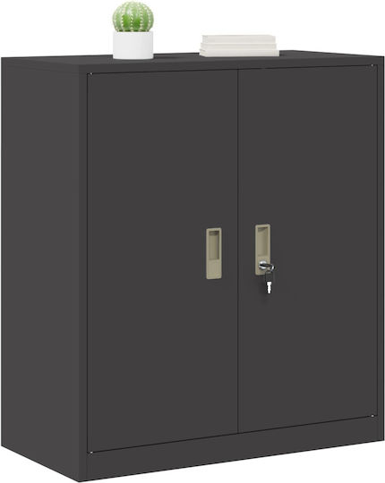 Метален Черен Офисен Шкаф 80x40x90см
