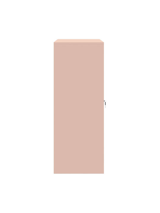 Ντουλάπι Γραφείου Μεταλλικό Ροζ 90x40x105cm