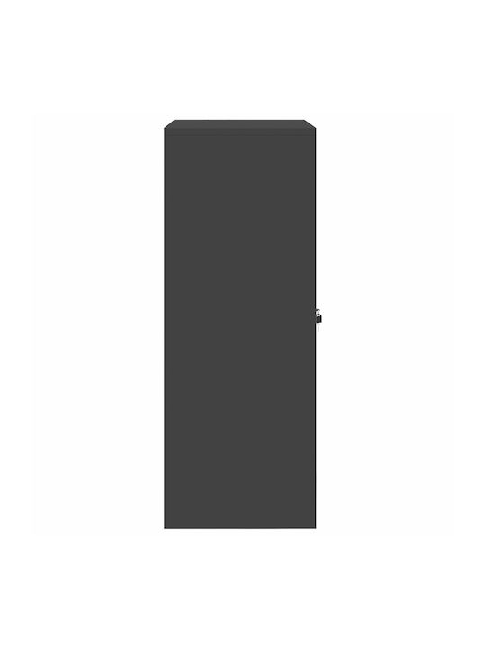 Cabinet de Birou Metalic Negru 80x40x105cm