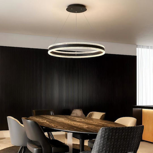 LED Κρεμαστό Φωτιστικό Μαύρο 60x60εκ. LED Κρεμαστό Φωτιστικό Μαύρο 60x60εκ.