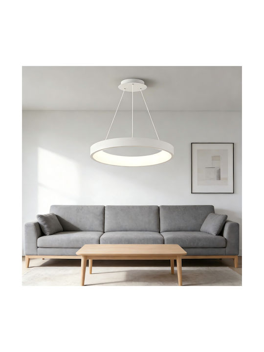 Adjustable Pendant Light White 50x50cm