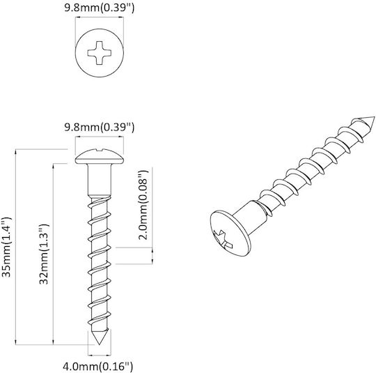 vidaXL Screw Metallic with Diameter M9.8 and Length 35mm 7792pcs