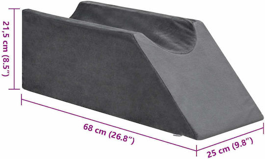 vidaXL Pernă Scaun Picioare 68x25x21.5cm în culoare Gri 42020193