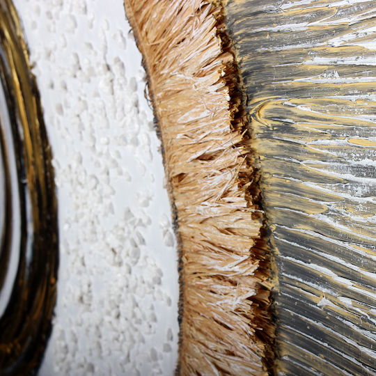 Wandbild Leinwand Handgefertigtes Ölgemälde 120x60 cm Erhaben Goldene Rahmen Keskor 82579