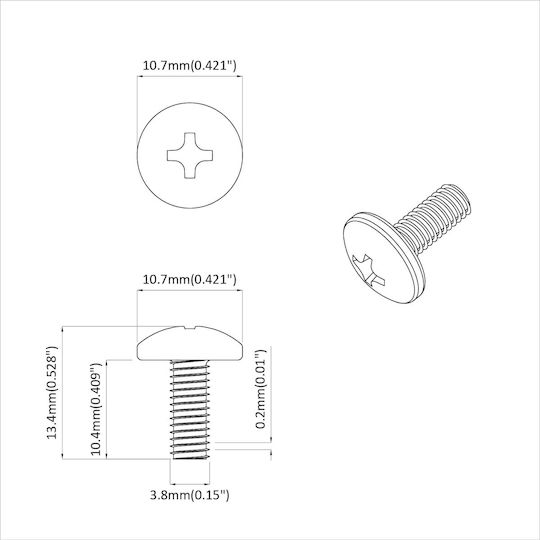vidaXL Βίδα με Διάμετρο M9.8 και Μήκος 13mm 8182τμχ
