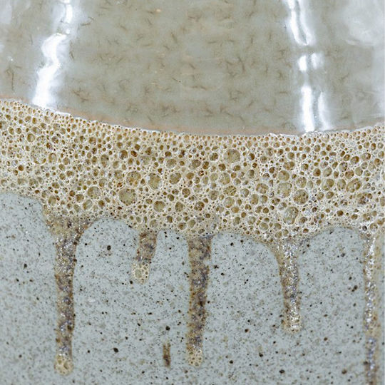 Artekko Βάζο Κεραμικό Glazed Μπεζ Φ21xΥ60cm