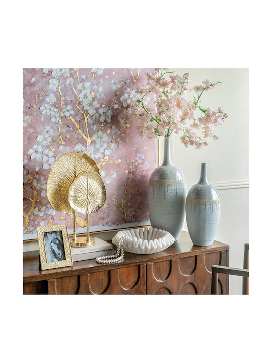 Artekko Decorative Vase Glazed Beige 18.5x18.5x44cm