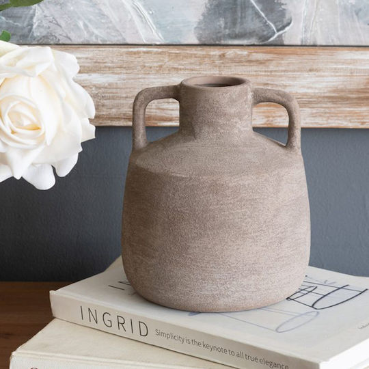 Artekko Decorative Vase Candia Gray 15.5x15.5x17.5cm