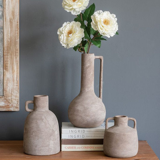 Artekko Decorative Vase Candia Gray 15.5x15.5x17.5cm