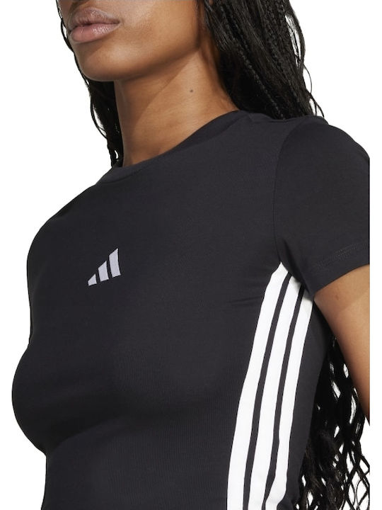 Essentials 3-Stripes Women's Athletic T-shirt Black