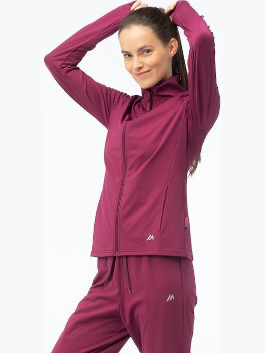 Damen Jacke in Burgundisch Farbe