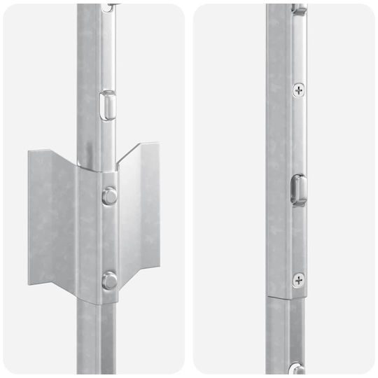 vidaXL Garden Fencing Material 11pcs Silver