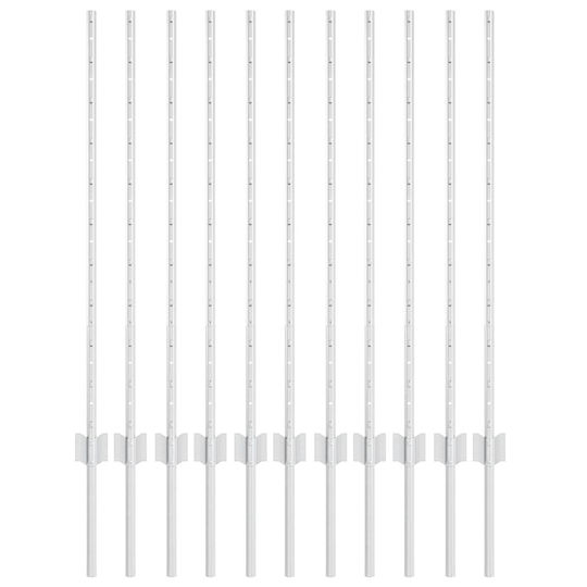 vidaXL Garden Fencing Material 11pcs Silver