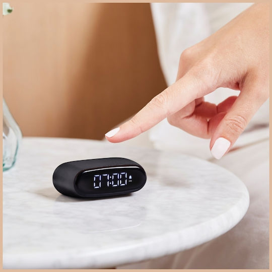 Lexon Επιτραπέζιο Ψηφιακό Ρολόι LCD Πλαστικό με Ξυπνητήρι Μαύρο LR154N