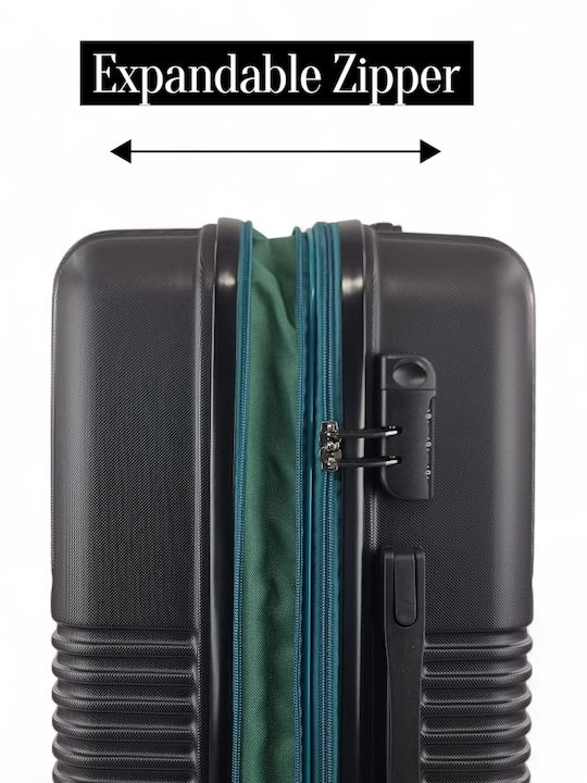 Rain Hard Black Suitcases With 4 Wheels