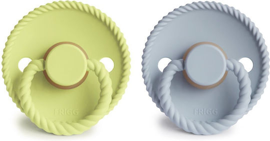 Frigg Rope Πιπίλες Καουτσούκ Green Tea/Powder Blue για 6-18 μηνών 2τμχ