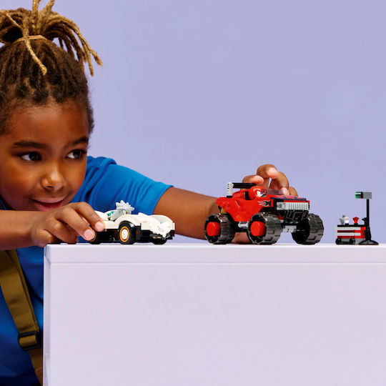 LEGO Sonic The Hedgehog Silver's Car vs Knuckles' Monster Truck for Ages 8+ 378 Pieces