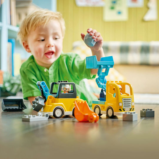 LEGO Duplo 3in1 Construction Vehicles for 2+ Years 22 Pieces