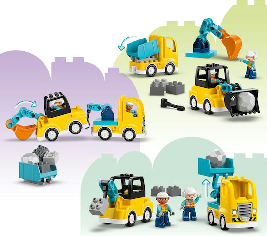 LEGO Duplo 3in1 Construction Vehicles for 2+ Years 22 Pieces