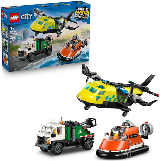 LEGO City Самолет Сервизен Камион и Ховъркрафт Remix за 7+ Години 990 Бройки