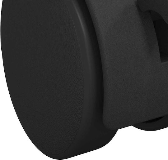 vidaXL Furniture Wheel made of Polypropylene with Wheels Black Velvet-Black Metal 3.95x3.95x3.78cm 2pcs