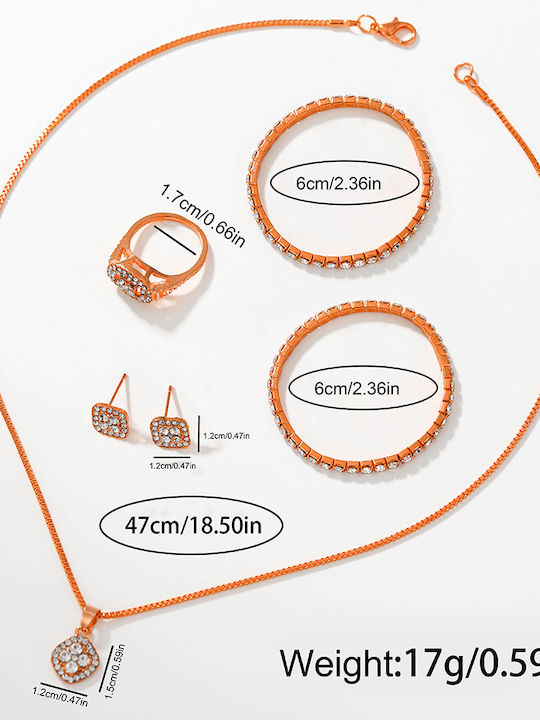 Luxus Damenuhr Quarz & Set Uhr Kolla Armband Ohrringe Ring Luxus Damenuhr Quarz & Set Uhr Kolla Armband Ohrringe Ring