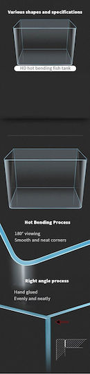PF50-40 Aquarium Fish Tank Capacity 40.5lt with 50x30cm White