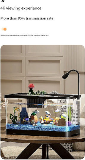 Fish Aquarium Capacity 43lt with 53x28x28cm
