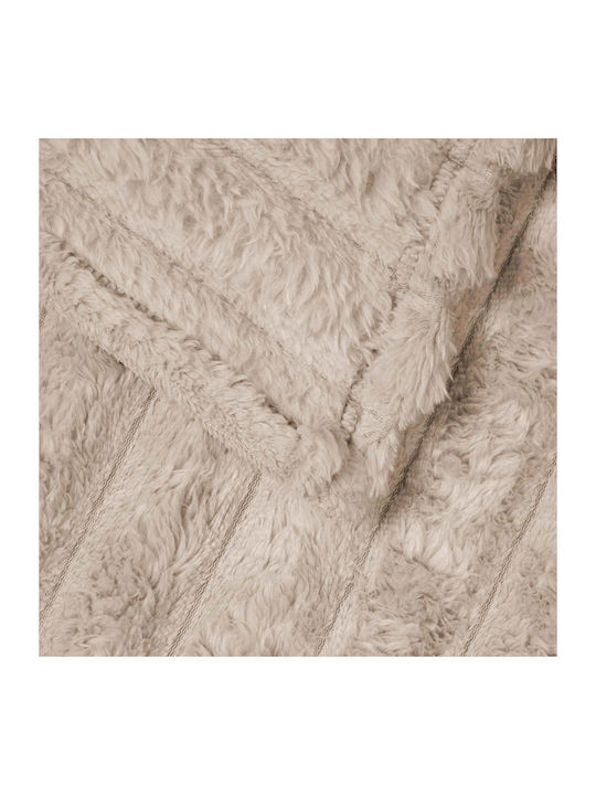 vidaXL Ριχτάρι Πολυθρόνας Fleece 150x130εκ. Μπεζ