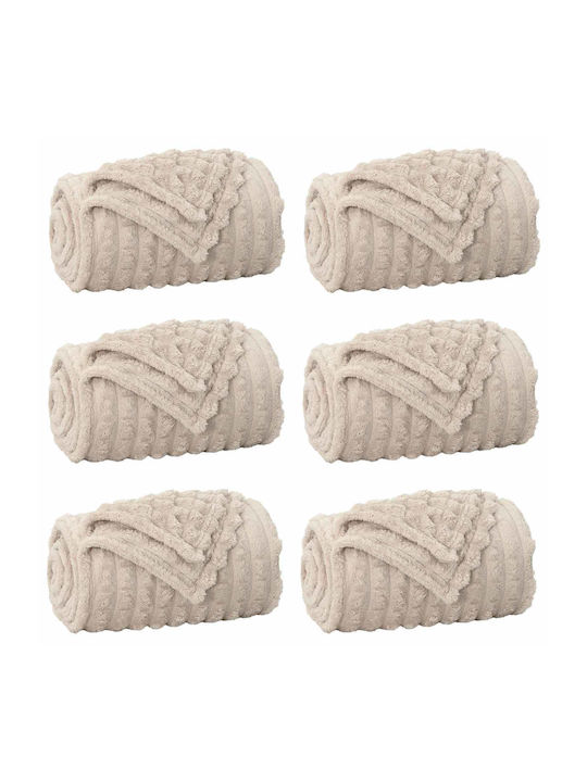 vidaXL Ριχτάρι Πολυθρόνας Fleece 150x130εκ. Μπεζ