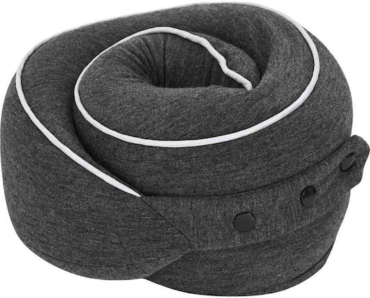 vidaXL Cotton made Travel Pillow 28x28x14cm Gray