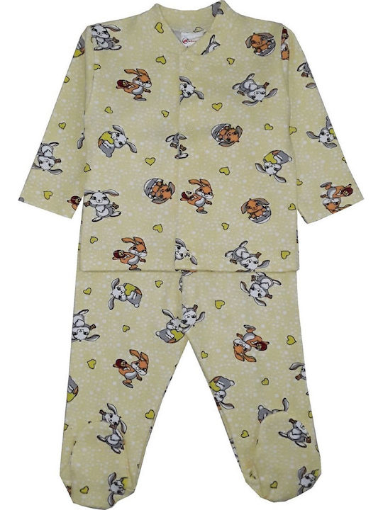 Beboulino Pijama pentru copii De iarnă Yellow