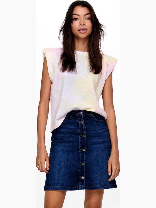 Amy Women's Summer Blouse Cotton Sleeveless Υellow