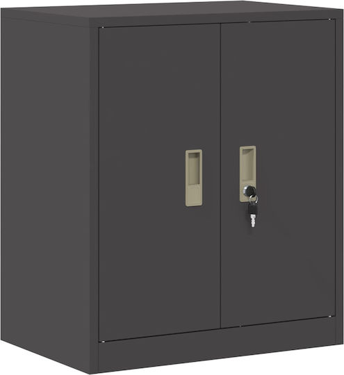 Ντουλάπι Γραφείου Μεταλλικό Μαύρο 60x40x70cm