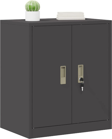 Ντουλάπι Γραφείου Μεταλλικό Μαύρο 60x40x70cm