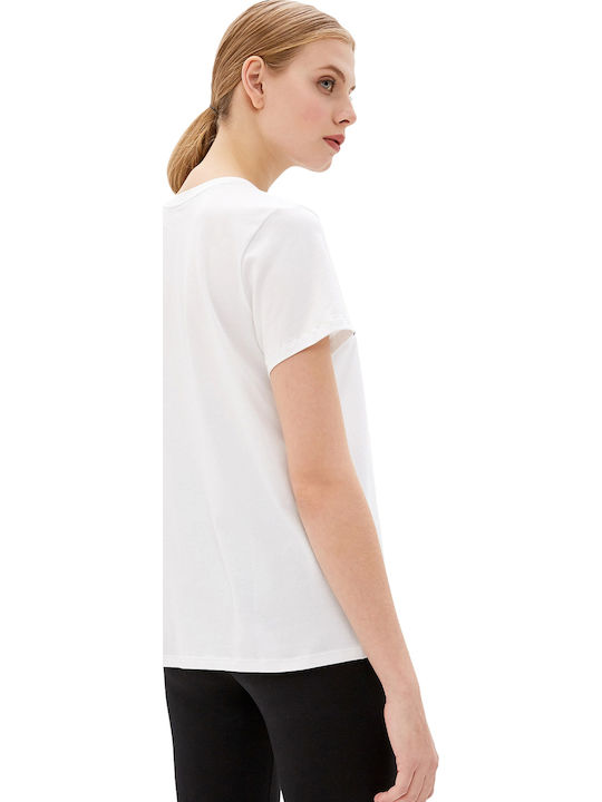 Logo Tricou Damă Alb
