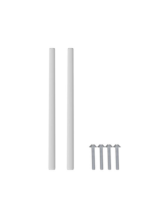vidaXL Handle Furniture Flush Handle made of Metallic Silver 105.7mm (Center Distance 7.4mm) 864685 1pcs