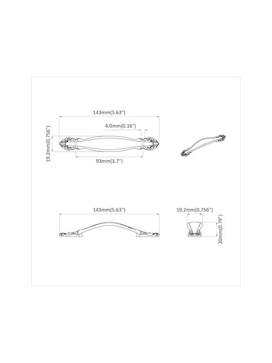 vidaXL Handle Furniture made of Metallic Gold 864720 12pcs