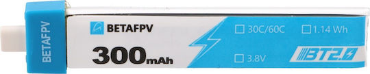 BetaFPV Li-Po Batterie 3,8V 300mAh 30C 1S BT2.0 für Drohne