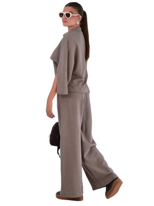 Blouse Women's Crop Top Cotton Khaki