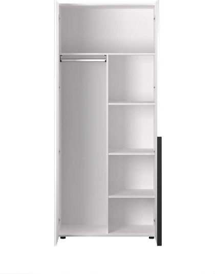 Oryana Δίφυλλη Ντουλάπα Λευκή 90x62x210cm