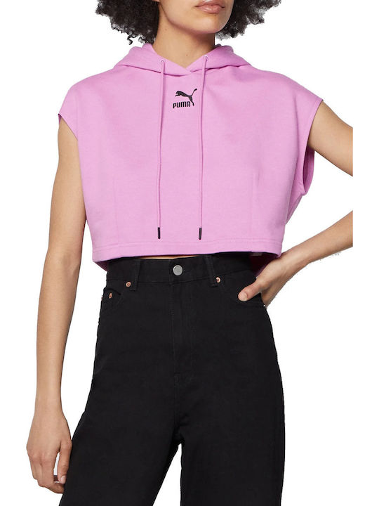 Dare To Γυναικείο Αθλητικό Crop Top Αμάνικο Μωβ