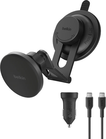 Belkin Car Mobile Mount with Magnet and Wireless Charging Black