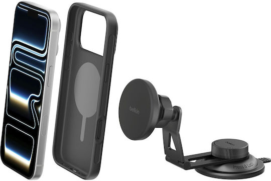 Belkin Car Mobile Mount with Magnet and Wireless Charging Black