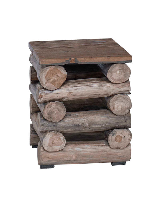 vidaXL Coffee Table from Solid Wood Natural M30xL30xH38cm